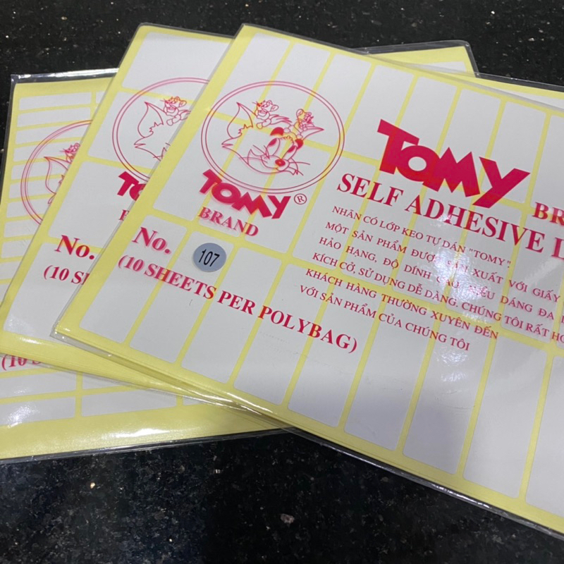 XẤP 1O TỜ Nhãn có lớp keo tự dán Tomy A5 99 100 101 102 103 104 105 106 107 108 109 110 111 112 Giấy decal in mã vạch