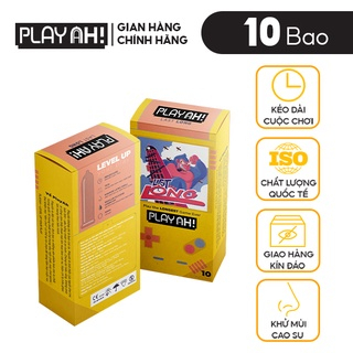 Bao Cao Su PlayAh Last Long Siêu Mỏng, Kéo Dài Thời Gian Quan Hệ Hộp 10 size 52mm