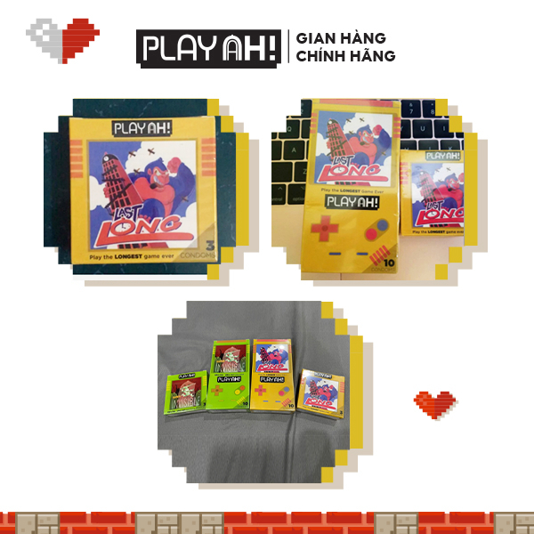Bao Cao Su PlayAh Last Long Siêu Mỏng, Kéo Dài Thời Gian Quan Hệ Hộp 10 size 52mm