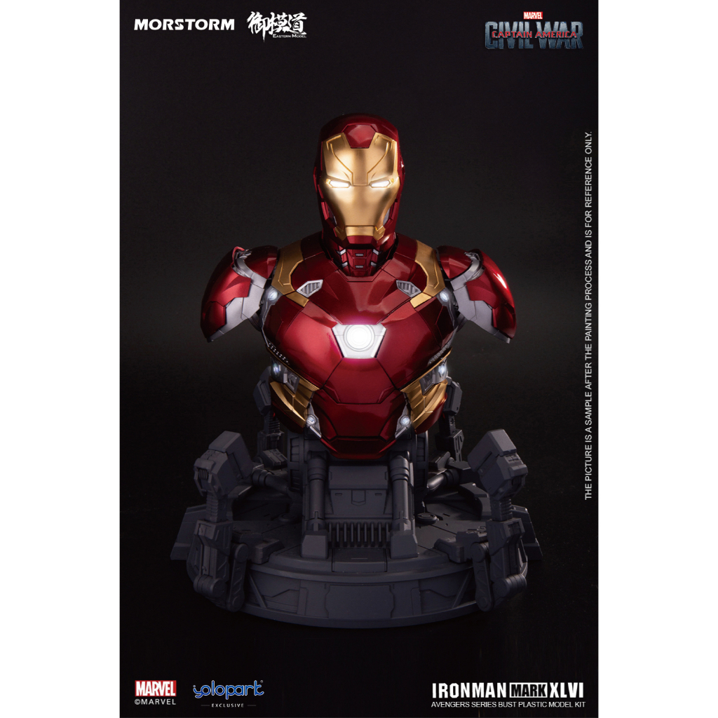 Mô hình bán thân IRON MAN Mark XLVI Bust Plastic Model Kit MK46 Yolopark Morstorm Emodel