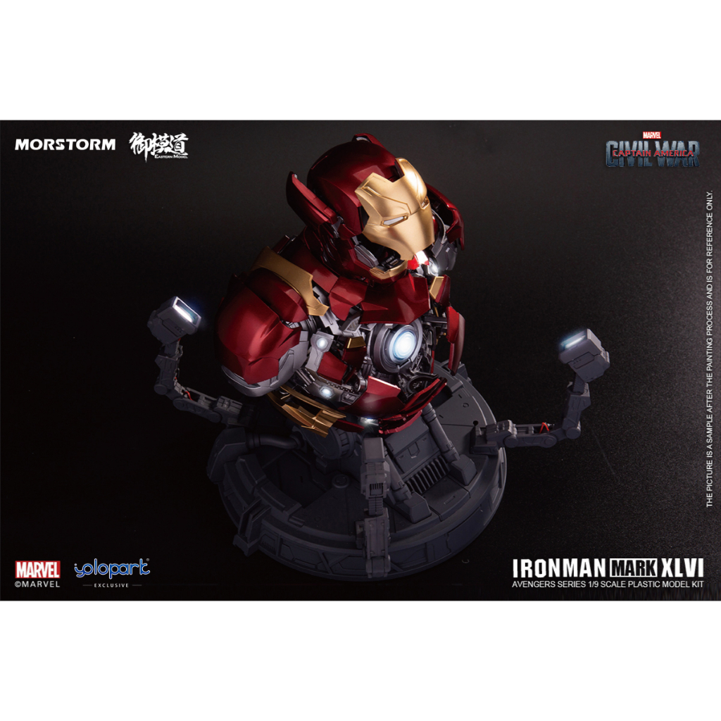 Mô hình bán thân IRON MAN Mark XLVI Bust Plastic Model Kit MK46 Yolopark Morstorm Emodel