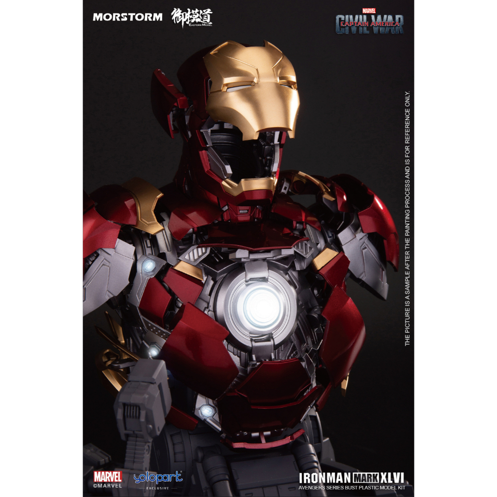 Mô hình bán thân IRON MAN Mark XLVI Bust Plastic Model Kit MK46 Yolopark Morstorm Emodel