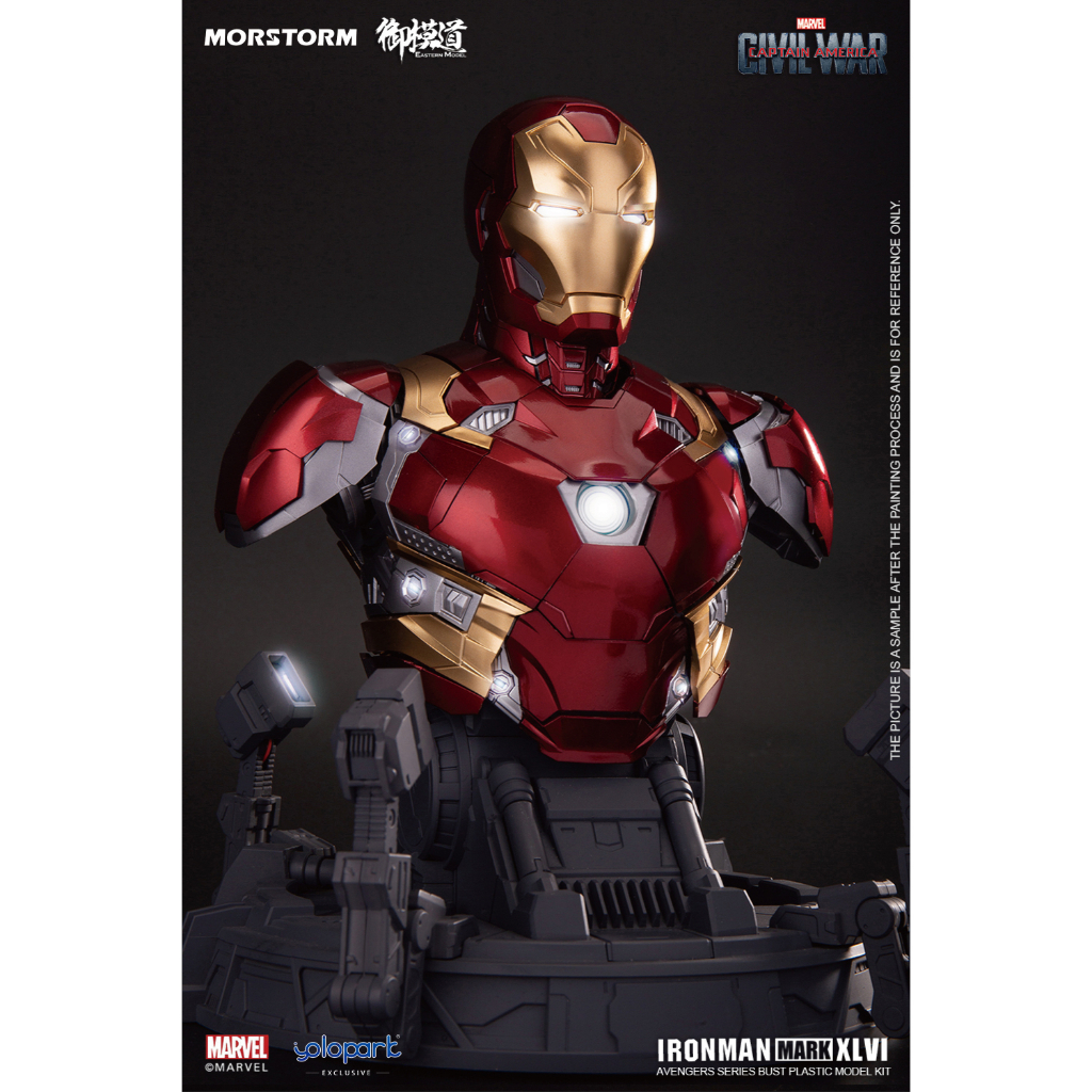 Mô hình bán thân IRON MAN Mark XLVI Bust Plastic Model Kit MK46 Yolopark Morstorm Emodel