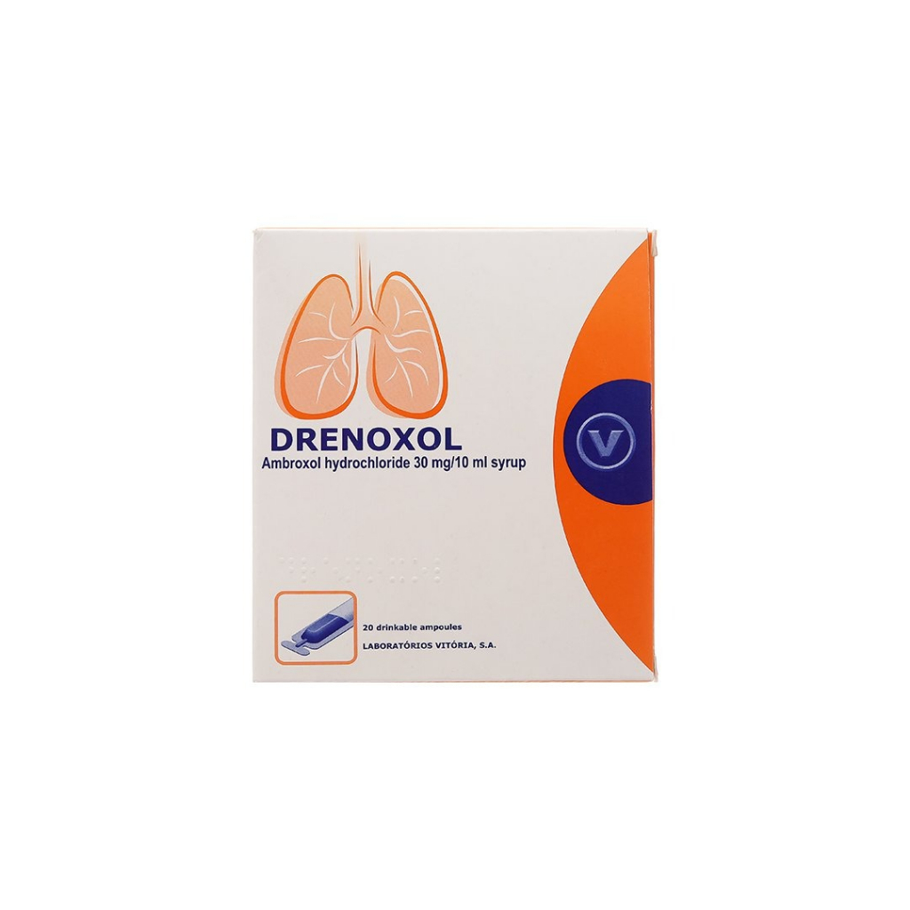 Siro Drenoxol giúp làm long đờm, loãng đờm , tiêu đờm (20 ống x 10ml) nhập khẩu Bồ Đào Nha