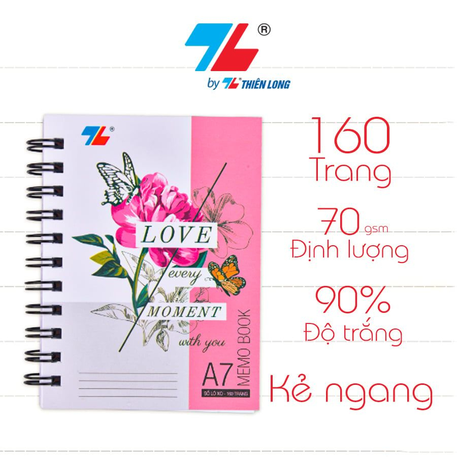 Sổ lò xo Thiên Long 160 trang khổ A7 / A6 / A5 / Sổ lò xo Thiên Long hình dễ thương cute MB-001 MB-003 / MB-004