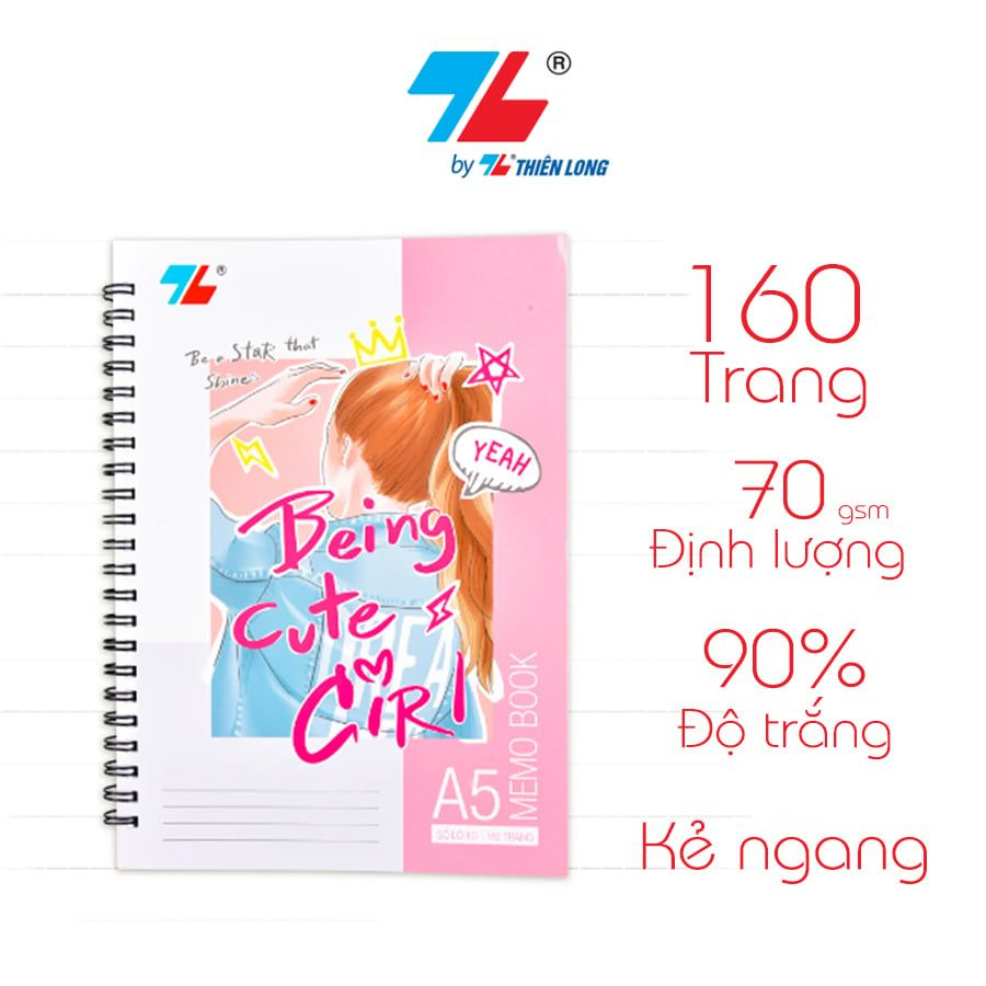 Sổ lò xo Thiên Long 160 trang khổ A7 / A6 / A5 / Sổ lò xo Thiên Long hình dễ thương cute MB-001 MB-003 / MB-004