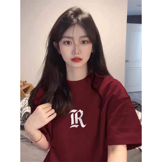 Áo thun from rộng tay lỡ, áo chữ R chất cotton su