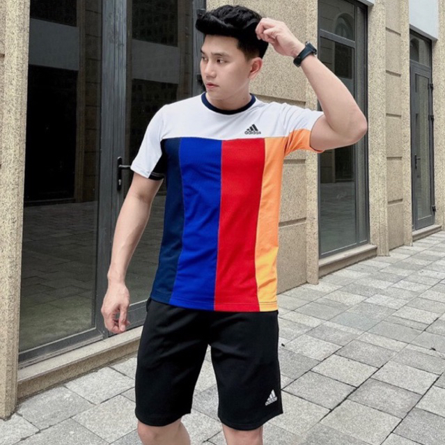 Bộ thể thao hè nam Adidas Tennis Sports 2023 chất vải gai lạnh phối siêu đẹp HDM8282
