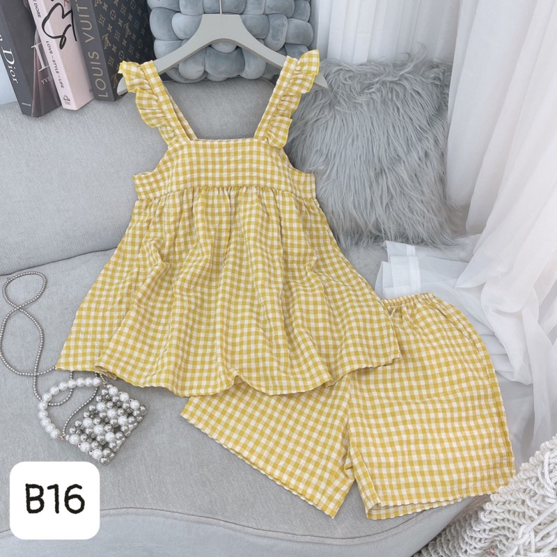 Bộ nữ tay cánh tiên B16 form baby doll siêu xinh có size 38-85kg mã B16