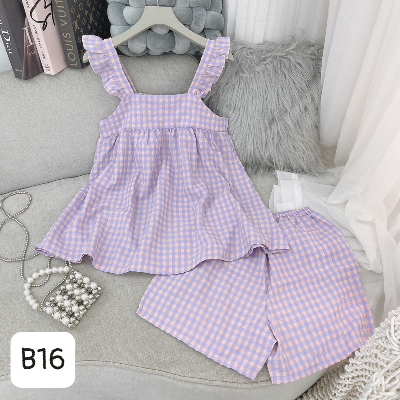 Bộ nữ tay cánh tiên B16 form baby doll siêu xinh có size 38-85kg mã B16