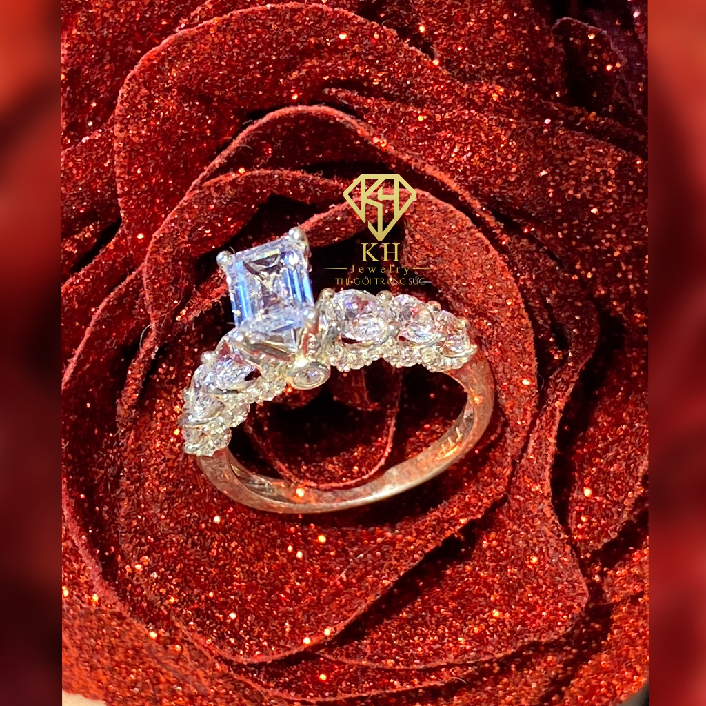 Nhẫn Nữ Xi Kim KHJRW118 - Hột Chủ 5x7mm