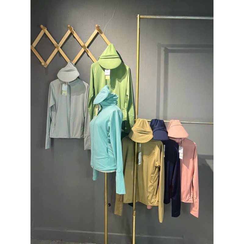 Áo Chống Nắng Nữ 2 Lớp Kèm Vành Mũ Lưỡi Trai Chất Thun Lạnh Nhật Cao Cấp Thể Thao Chống Tia UV
