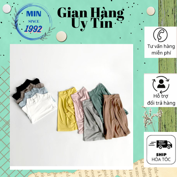 (Hàng Quảng Châu) Áo Minkymom, Áo giữ nhiệt chất thun lạnh cổ 3 phân cho bé