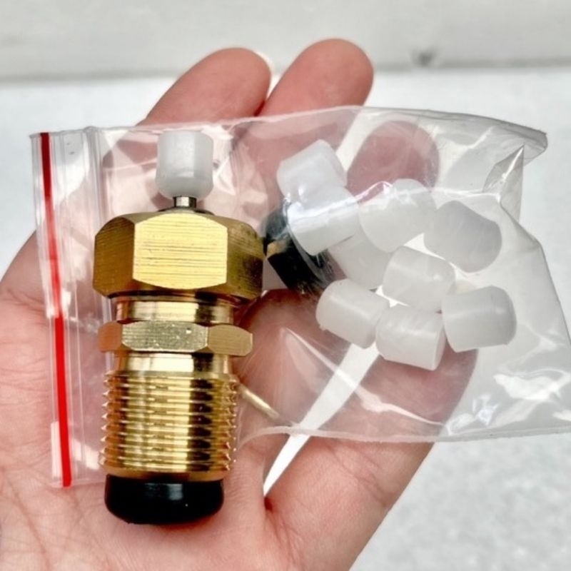 Combo đầu sạc chiết gas lon mini từ bình gas 12kg sang gas lon du lịch + tặng 10 nút nhựa