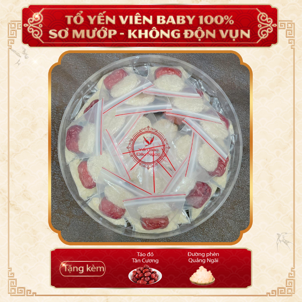🥇Yến Sào Khánh Hoà - 100gr Tổ Yến Tinh Chế Baby 100% Sơ Mướp - Không Vụn - Yến Chưng - Yến Biển - Thương Hiệu Đảo Ngọc🥇