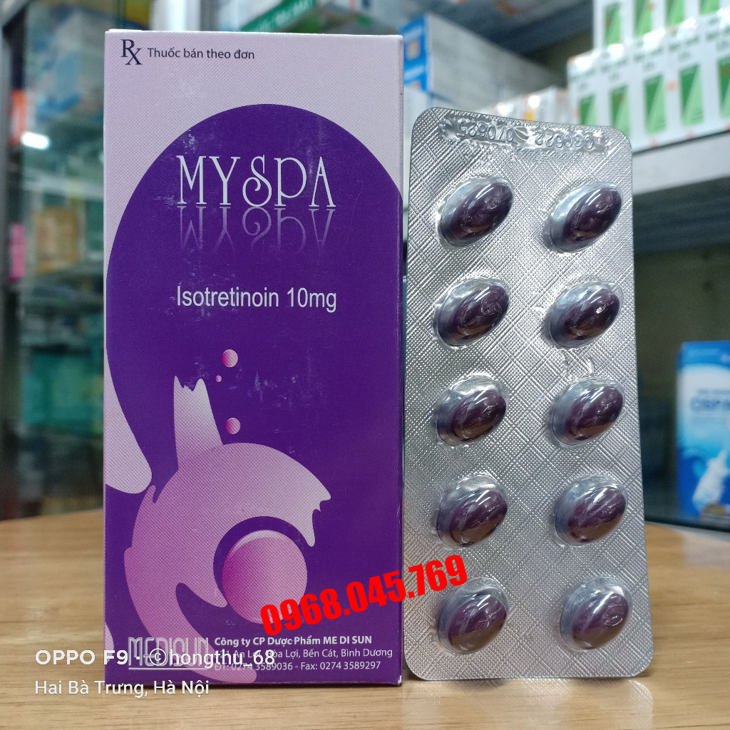 Viên uống MYSPA hỗ trợ làm đẹp da ngăn ngừa hình thành mụn hộp 30 viên