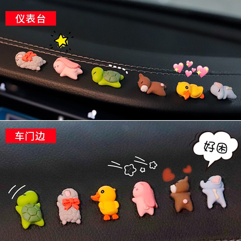 Mô hình icon mini, icon thú cưng xinh xắn, đáng yên chất liệu nhựa resin trang trí xe ô tô, xe hơi, xe máy, bàn làm việc