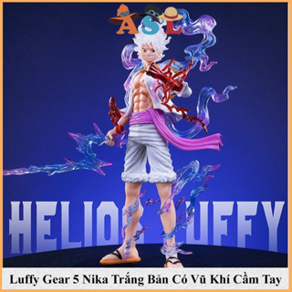 Mô hình One Piece - Luffy Gear 5 Nika trắng bản có vũ khí cầm tay có base đẹp cao 20 cm (Có 2 màu Trắng Đỏ) ASL Shop