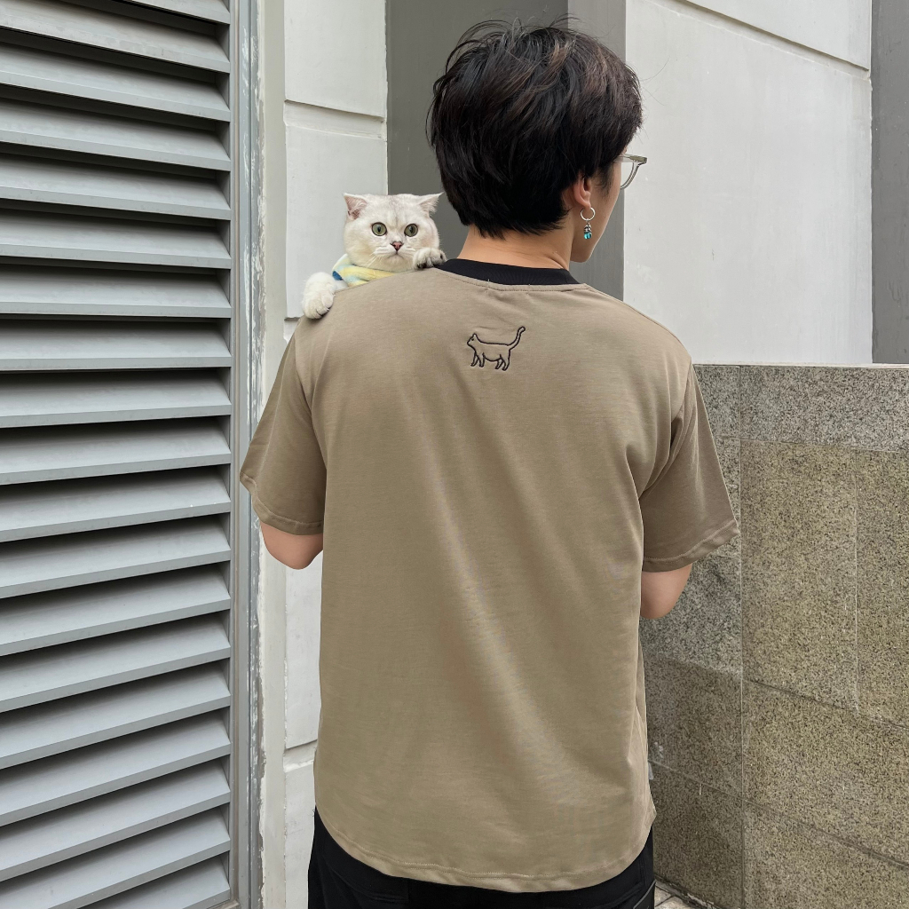 Áo thun Hướng Nội Yêu Mèo - Introvert Boy Club - Xám