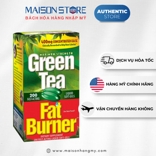 Viên uống giảm mỡ thừa green tea fat burner 400mg - hàng nhập usa chính hãng