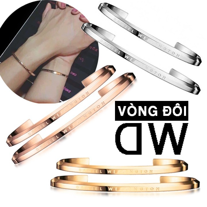 Vòng cuff titan năm nữ không sét không đen,