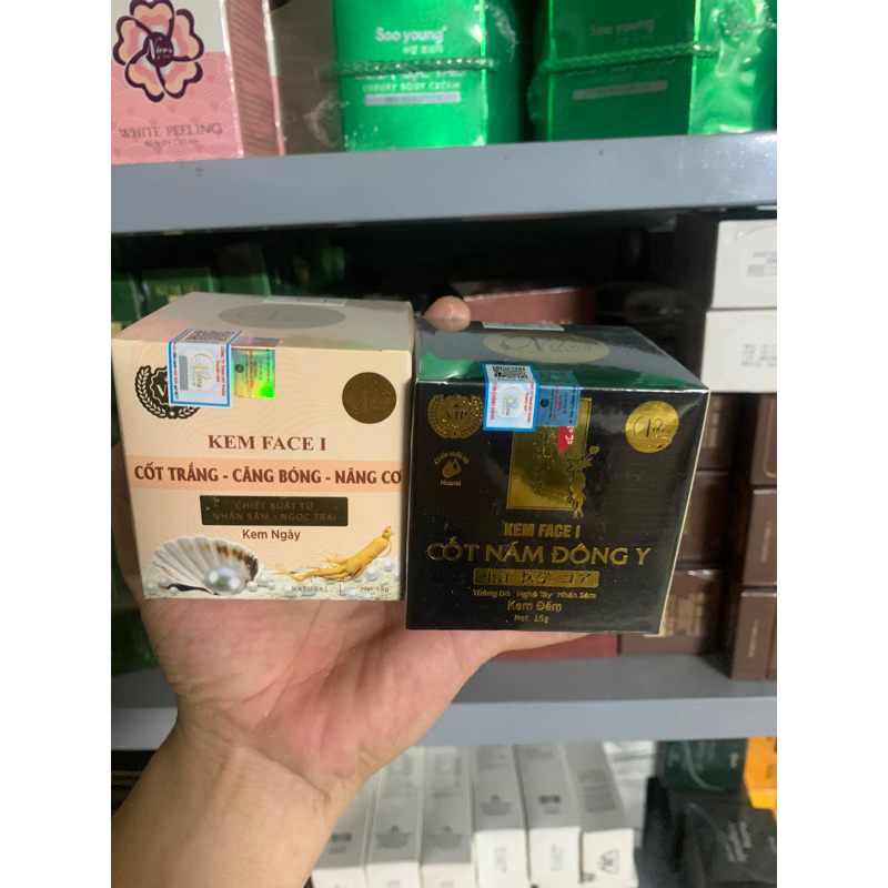 (MÂU MỚI 15G) Bộ Kem Face Cốt nám Đông Y Nicos + Kem Cốt trắng nâng cơ Nicos Beauty
