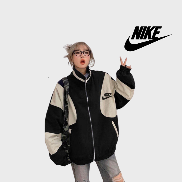 Áo khoác NIKE vải dù hai lớp dày dặn, hàng cao cấp chuẩn form y hình, đầy đủ tem mác Sanxinh 2401