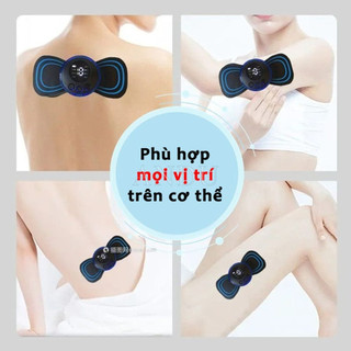 Máy massage cổ vai gáy xung điện máy massage cánh bướm 8 chế độ