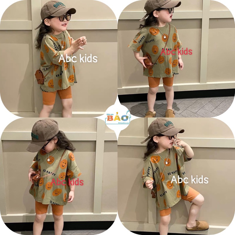 SET ABCKIDS ÁO FORM RỘNG MIX QUẦN LEGGING CỰC XINH XẮN