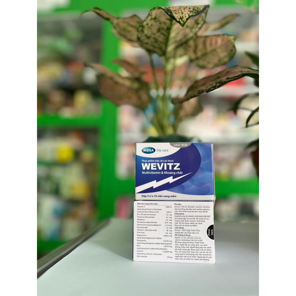Viên Uống WEVITZ Bổ Sung Vitamin Khoáng Chất Giúp Tăng Cường và Phục Hồi Sức Khỏe (Hộp 50 viên) - NT Bình An