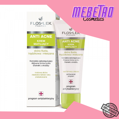 Kem kiểm soát dầu Floslek Anti Acne Mattifying Cream - Kem dưỡng Floslek