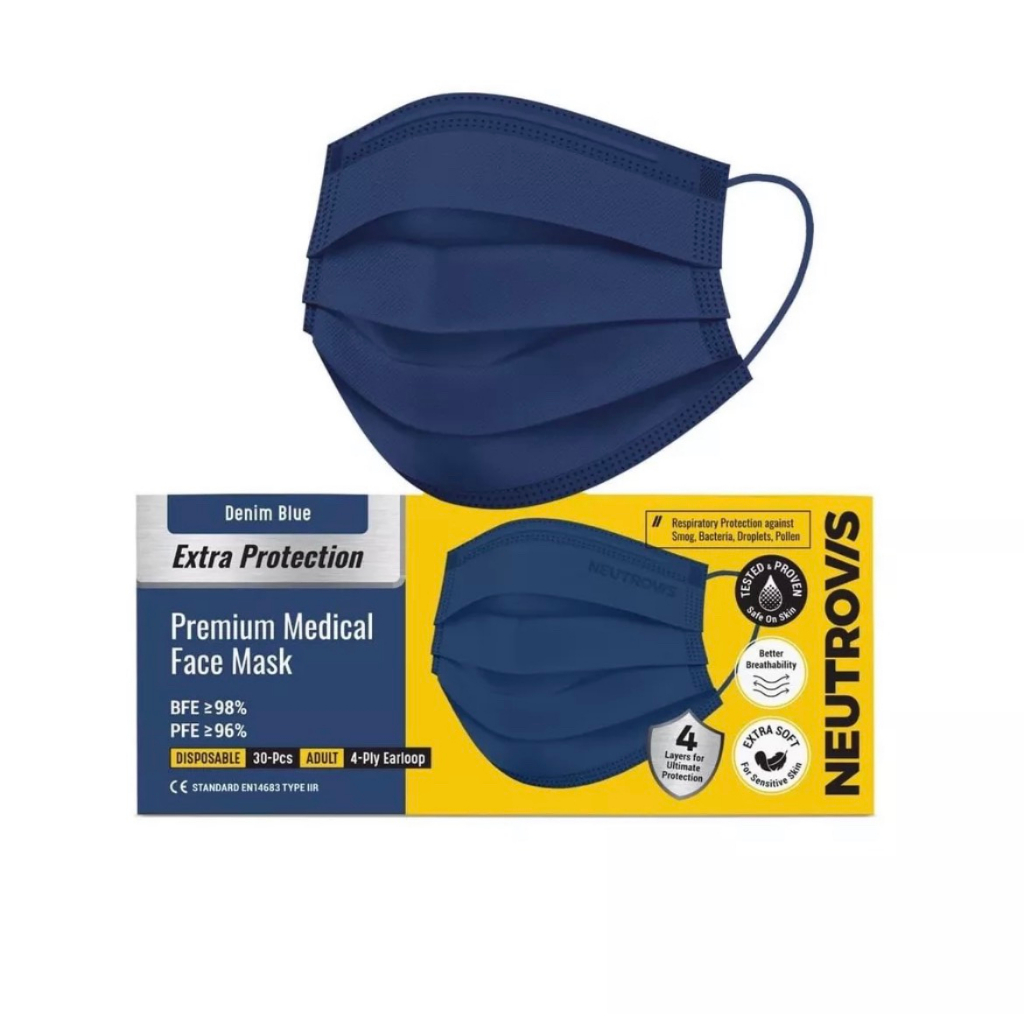 Khẩu Trang Cao Cấp 4 Lớp Kháng Khuẩn Neutrovis - Khẩu Trang Y Tế, Lọc Khuẩn, Bảo Vệ Đường Hô Hấp (30 Cái) - NT Bình An