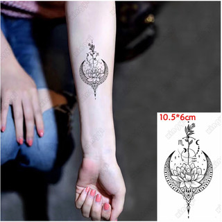 [Đọc kỹ mô tả] Hình dán tạm thời hoa sen j13. Xăm dán tatoo mini không chống nước, size <10x6cm