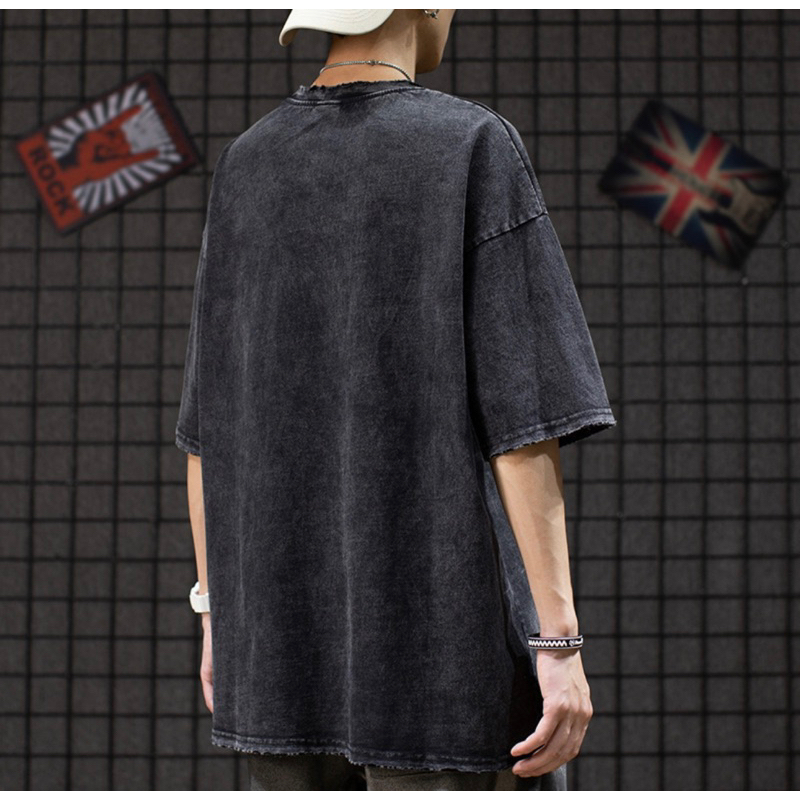 Áo thun trơn Wash Loang hàng Quảng Châu