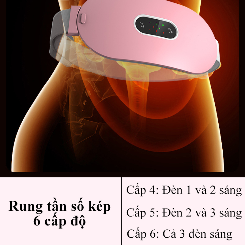 Đai chườm nóng giảm đau bụng kinh chườm bụng kinh massage bụng