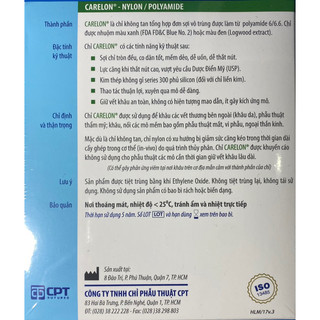 Chỉ khâu phẫu thuật CPT 5/0 (hộp 24 sợi)