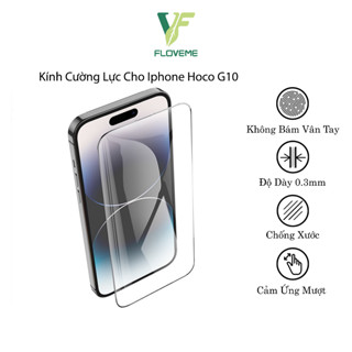  Kính Cường Lực Iphone Hoco G10 Dày 0.3mm Chống Xước Full Màn Hình Cảm Ứng Mượt Không Bám Vân Tay. 