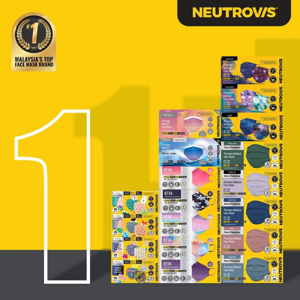 Khẩu Trang Cao Cấp Kháng Khuẩn 3 Lớp Neutrovis - Arctic Lake (7 Cái/Túi) - NT Bình An