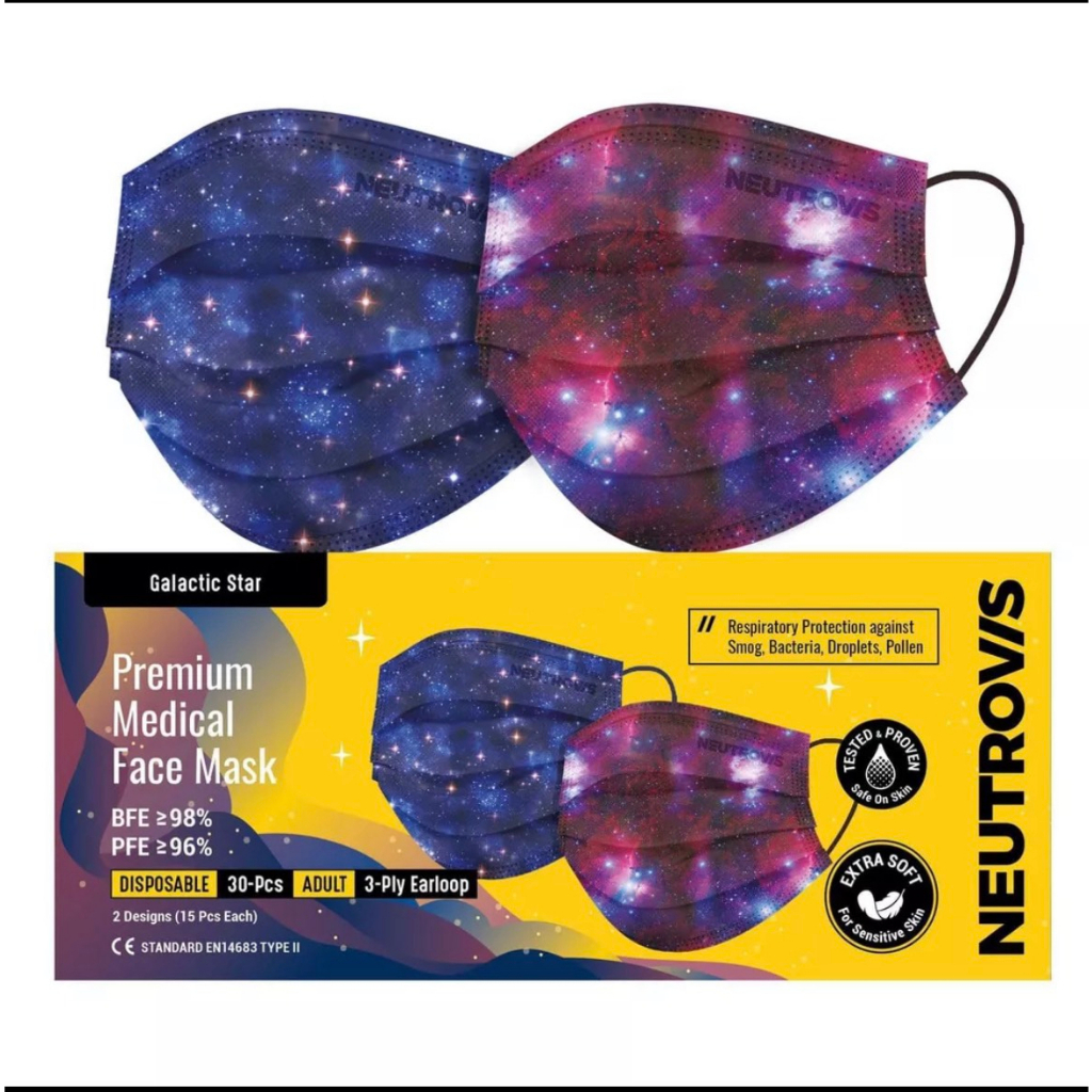 Khẩu Trang Cao Cấp Kháng Khuẩn 3 Lớp Neutrovis - Arctic Lake (7 Cái/Túi) - NT Bình An