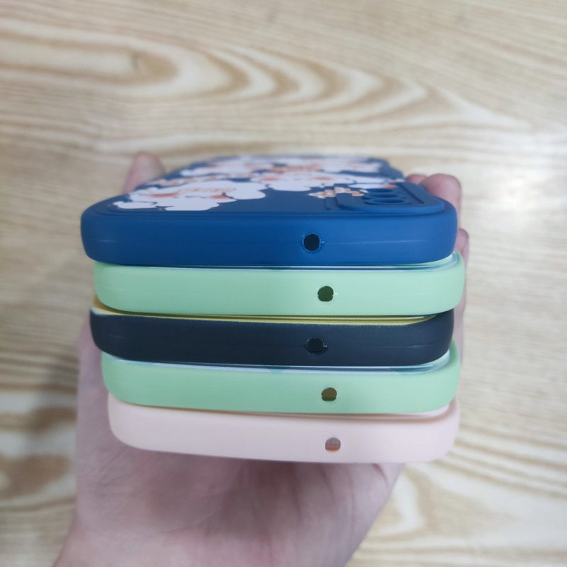 Ốp lưng Samsung A7 2018 dẻo viền màu lượng sóng lưng in hình thú dễ thương có bảo vệ camera