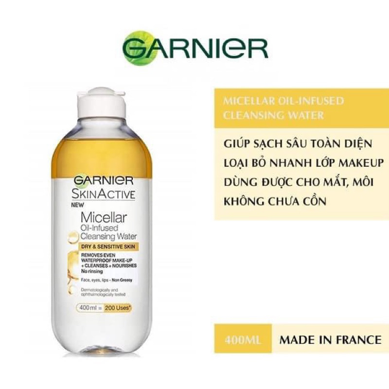 Nước tẩy trang Garnier Micellar Cleansing Water 400ml