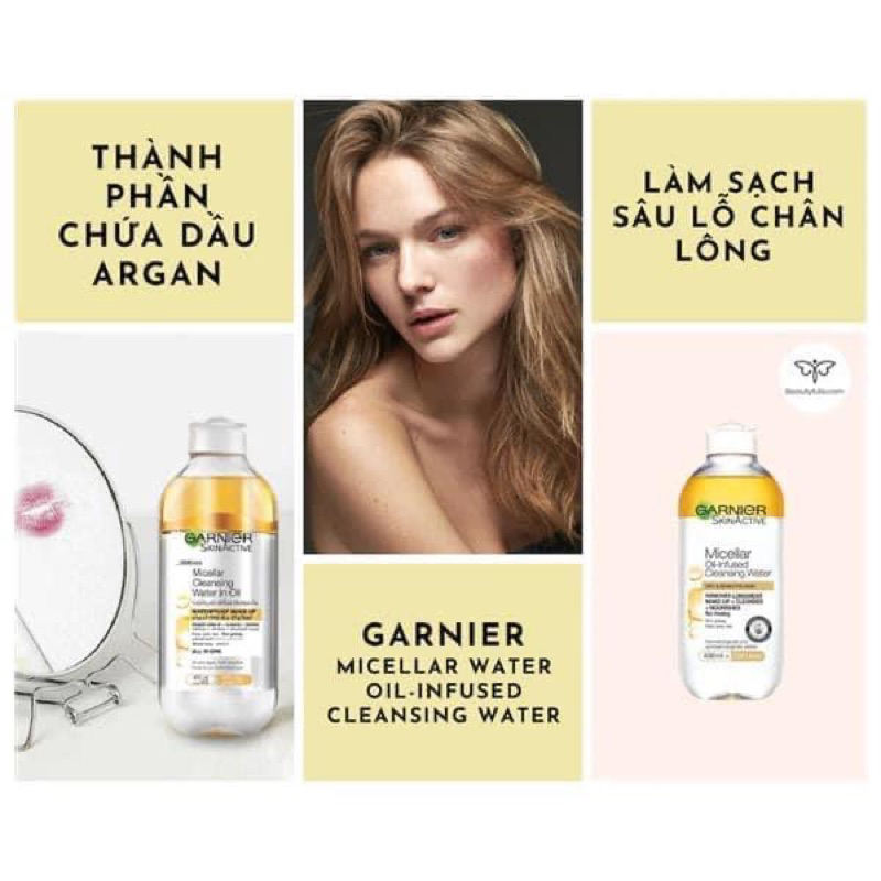 Nước tẩy trang Garnier Micellar Cleansing Water 400ml