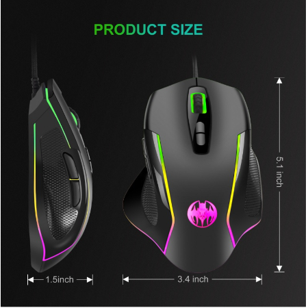 Chuột Máy Tính Có Dây GM30 Led RGB Chuyên Dụng Cho Game Thủ