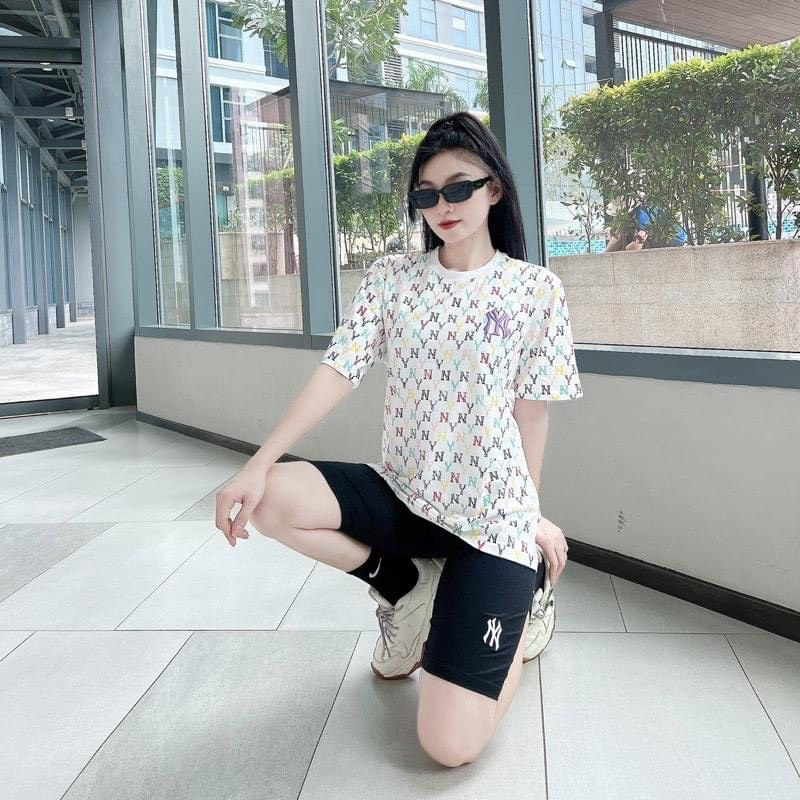 Set bộ đồ MLB áo thun quần Legging xuất phông cotton 100% sang xịn , mềm mịn, thấm mồ hôi tốt