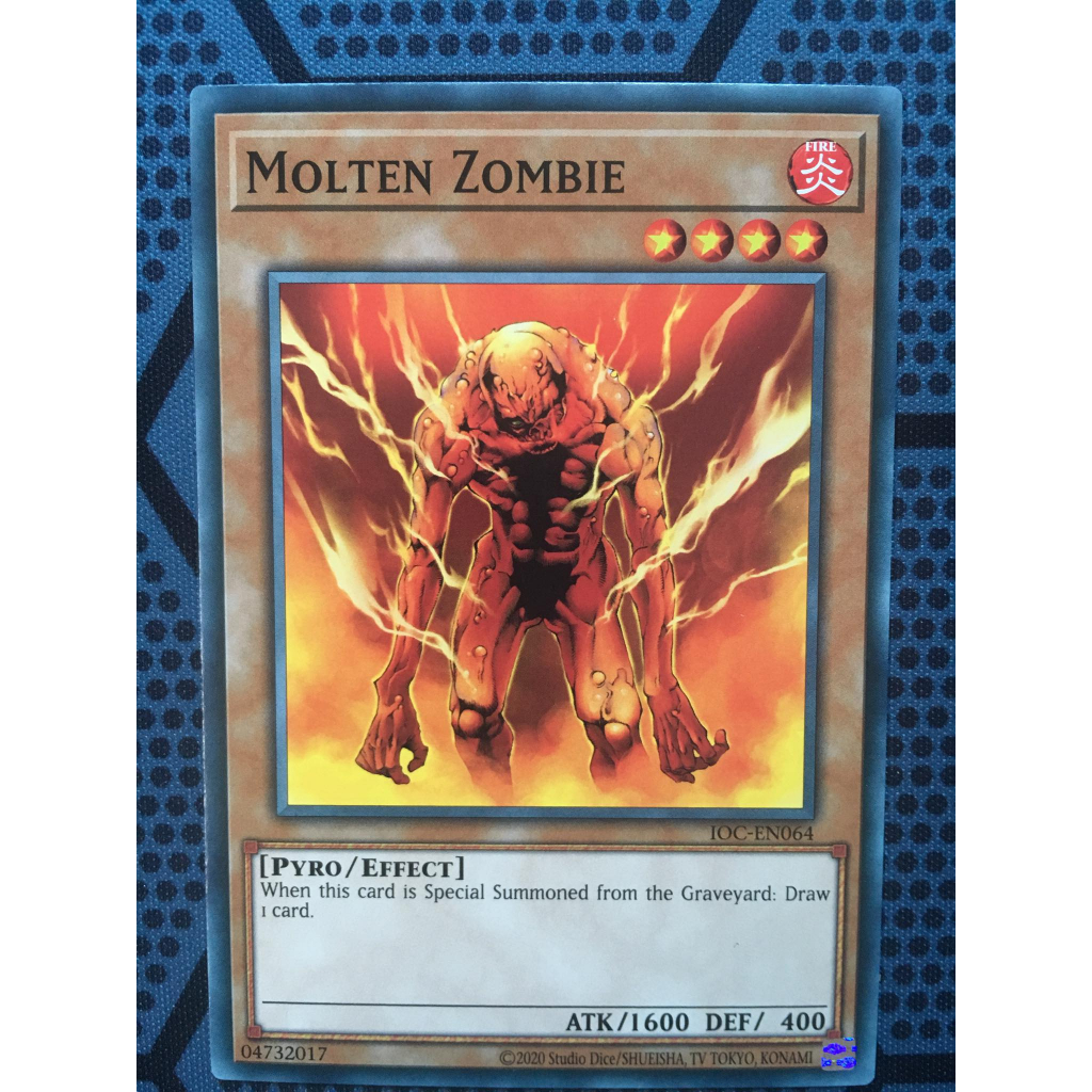 Bài yugioh thời đầu duel monster - Molten Zombie - IOC-EN064 - Common Unlimited (25th Reprint)
