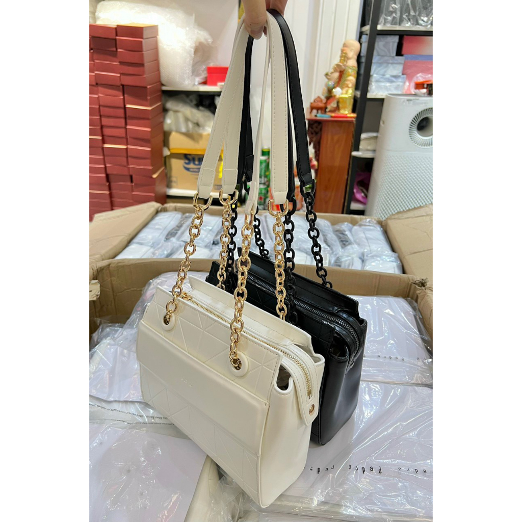 Túi nữ pê rô kiểu dáng thời trang dây da phối xích sang trọng