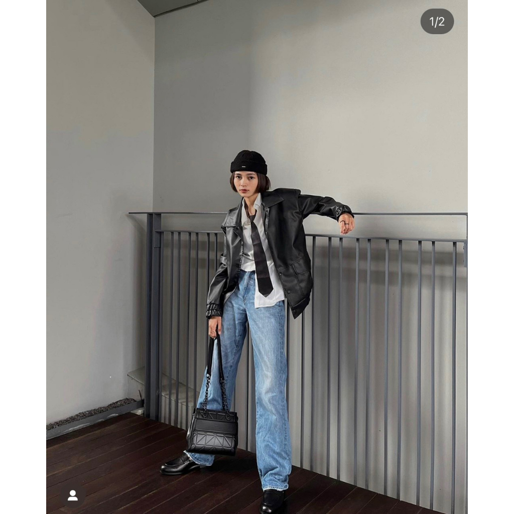 Túi nữ pê rô kiểu dáng thời trang dây da phối xích sang trọng