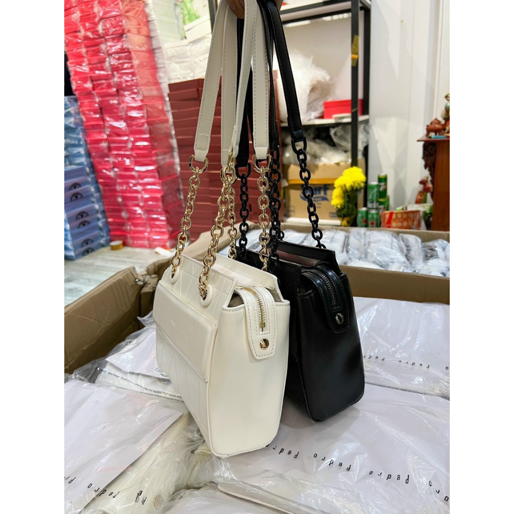 Túi nữ pê rô kiểu dáng thời trang dây da phối xích sang trọng