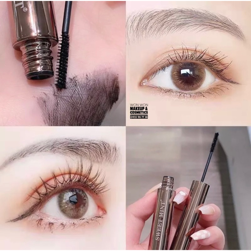 Mascara sợi tơ S.mint đầu nhỏ cong dài dày mi