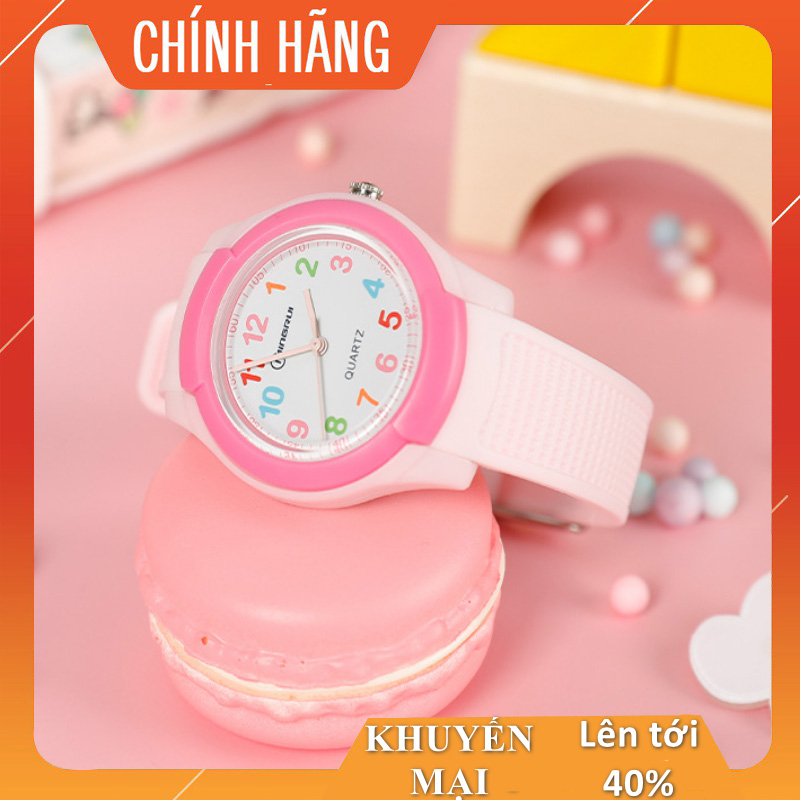 Đồng hồ trẻ em nữ Mingrui phong cách Hàn Quốc chống nước - Tặng Hộp + Pin